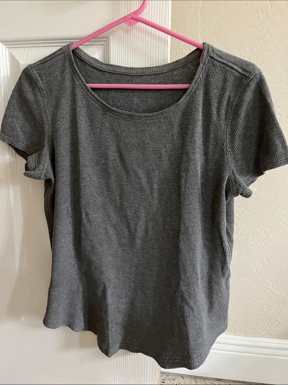 Waffle Knit Tee lululemon athletica love crew
Gray Short Sleeve Top - Picture 2 of 7